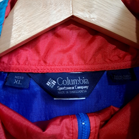 Columbia | Vintage Colorblock Windbreaker Jacket - Blue, Green, Red - Picture 5 of 8